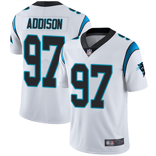 Carolina Panthers Limited White Youth Mario Addison Road Jersey NFL Football #97 Vapor Untouchable->carolina panthers->NFL Jersey